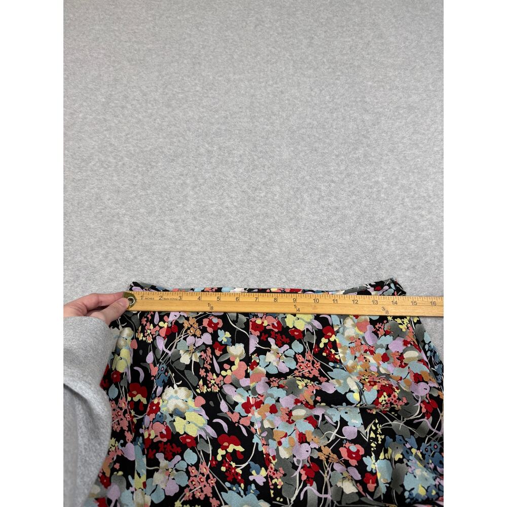 Jones New York Floral Silk Midi Skirt Flare Womens Size 6 - Picture 4 of 6